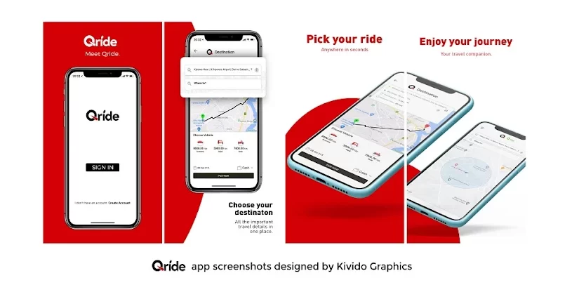 Taxi sharing app for Qride